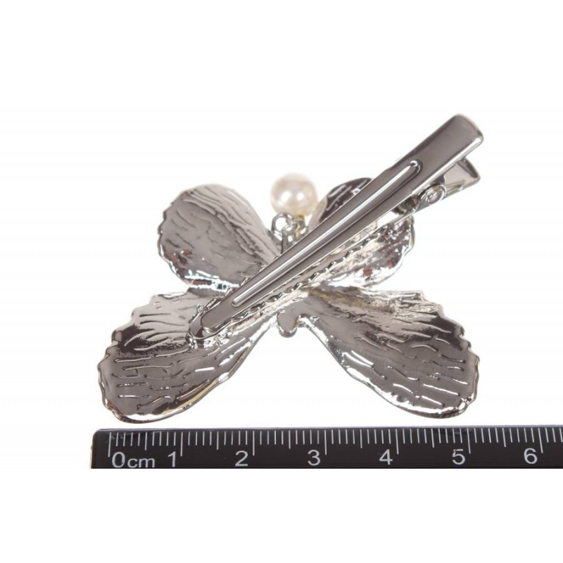 Заколка бабочка мнталлическая 4,5см 1-207347