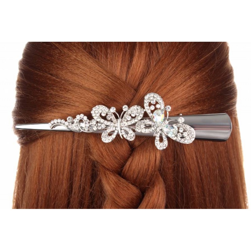 Боковой зажим для волос металлический 1-201079