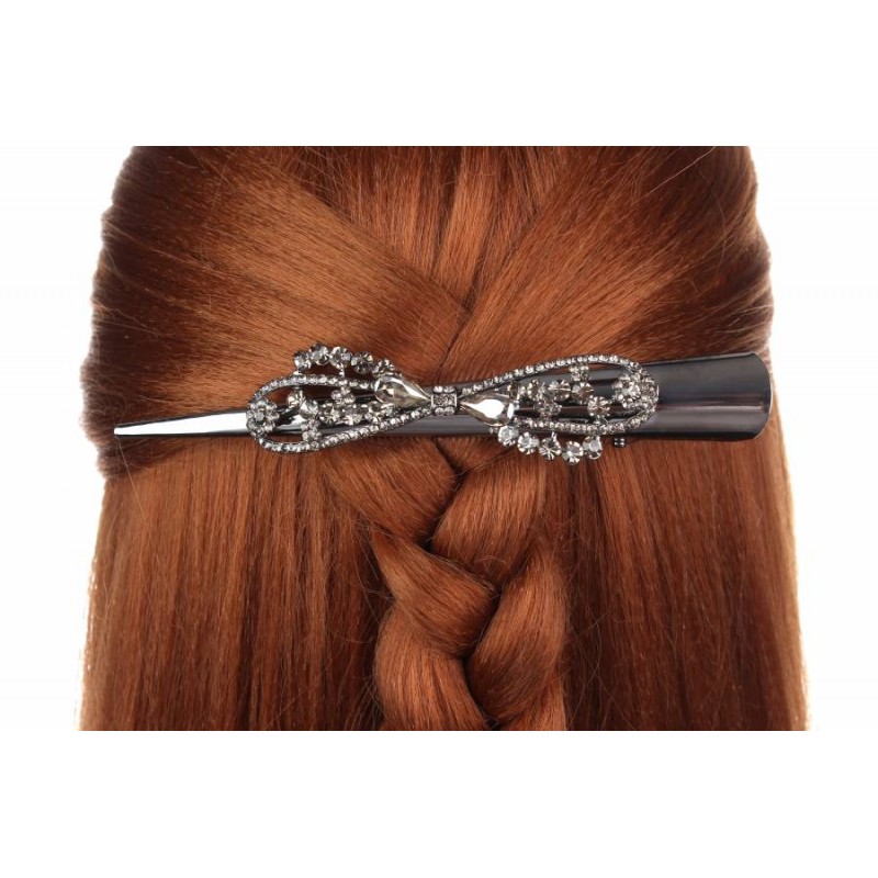 Боковой зажим для волос металлический 1-172508